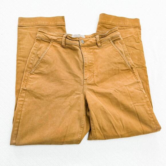 Everlane Cropped Straight Tall Yellow Denim Jeans Size 6 - Picture 6 of 8